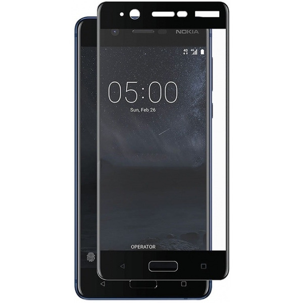 Защитное стекло CASE Full Glue для Nokia 5.1 (черный)