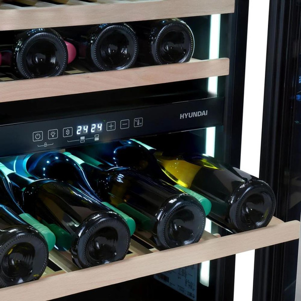 Винный шкаф Hyundai HBWC 0865 DCT (чёрный)
