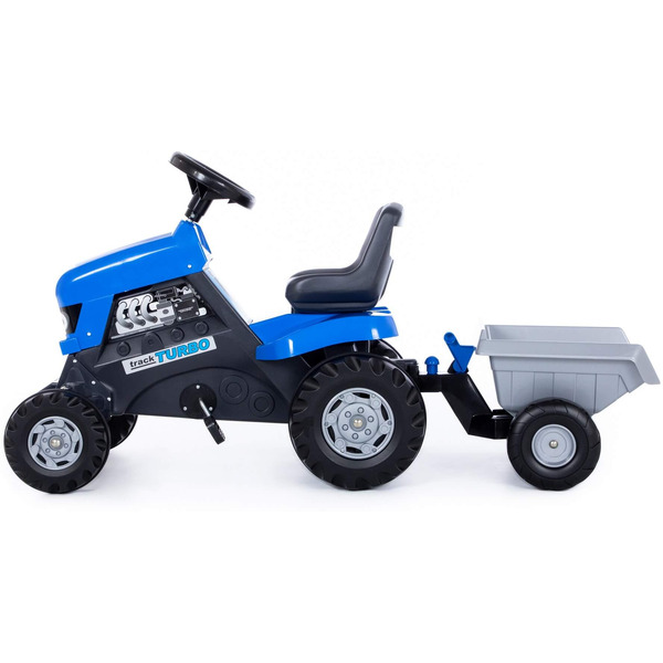 Каталка-трактор с педалями Turbo с полуприцепом Полесье 84637