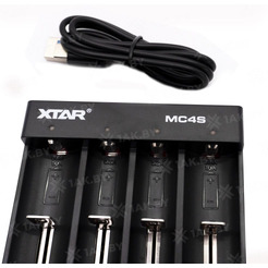 Зарядное устройство XTAR MC4S с USB кабелем