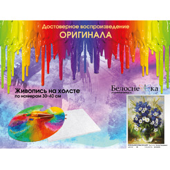 Картина по номерам Белоснежка Ромашки и васильки 143-AS