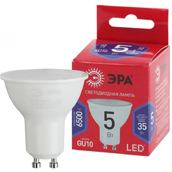 Лампочка ЭРА RED LINE LED MR16-5W-865-GU10 R