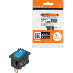 Выключатель клавишный TDM KCD1-101N 12В AC/DC синий SQ0746-0132