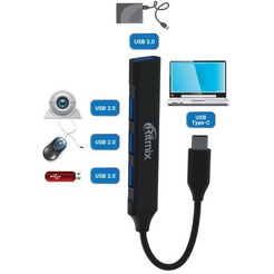 USB-хаб Ritmix CR-4401 Metal