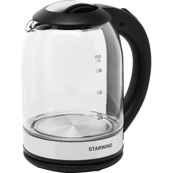 Чайник Starwind SKG2051 черный/серебристый