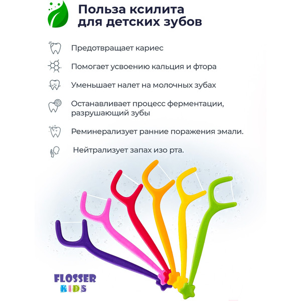 Зубная нить Pesitro Kids Флоссеры (60шт)