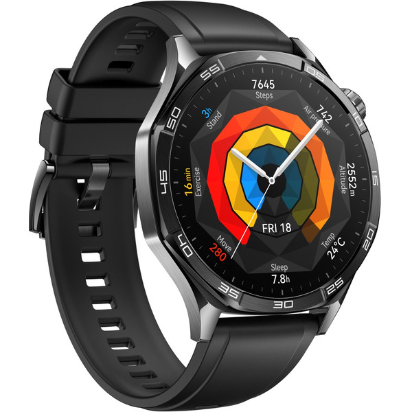 Смарт-часы HUAWEI Watch GT 5 Black Fluoroelastomer Strap (VLI-B19) 46mm