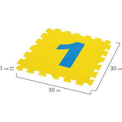 Коврик-пазл напольный ЮНЛАНДИЯ Учим цифры 664659