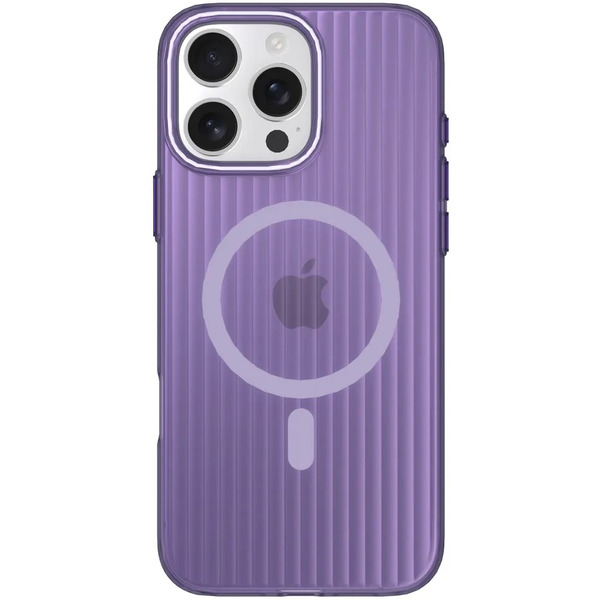 Задняя накладка CASE Translucent Strip Apple iPhone 16 Pro Max (фиолетовый)