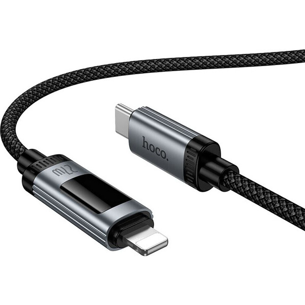 Зарядный кабель Hoco U148 Type-C-Lightning (1.2м, черный)