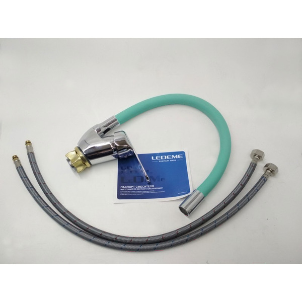 Смеситель Ledeme L4132-11 (бирюзовый)