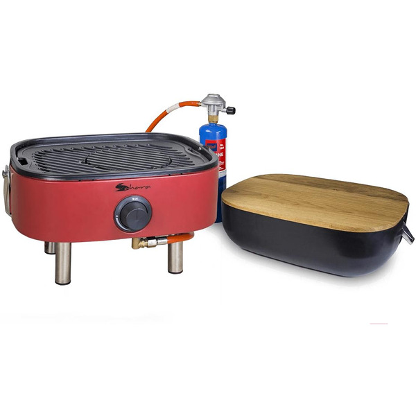 Портативный газовый гриль Sahara Mini BBQ (серебристый)