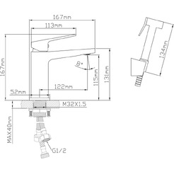 Смеситель для биде AV Engineering AVNEO1-A170-112