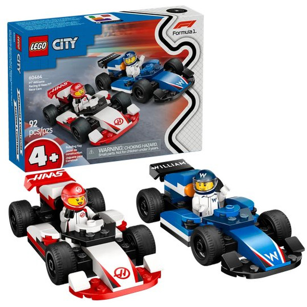 Конструктор Lego City Formula 1 Гоночные автомобили Williams и Haas 60464