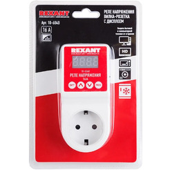 Реле напряжения «вилка-розетка» c дисплеем Rexant 10-6040