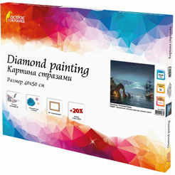 Картина стразами (алмазная мозаика) ОСТРОВ СОКРОВИЩ «Лунная ночь» 663872