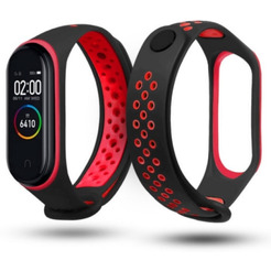 Ремешок CASE Nike для Mi Band 3/4 черно-красный