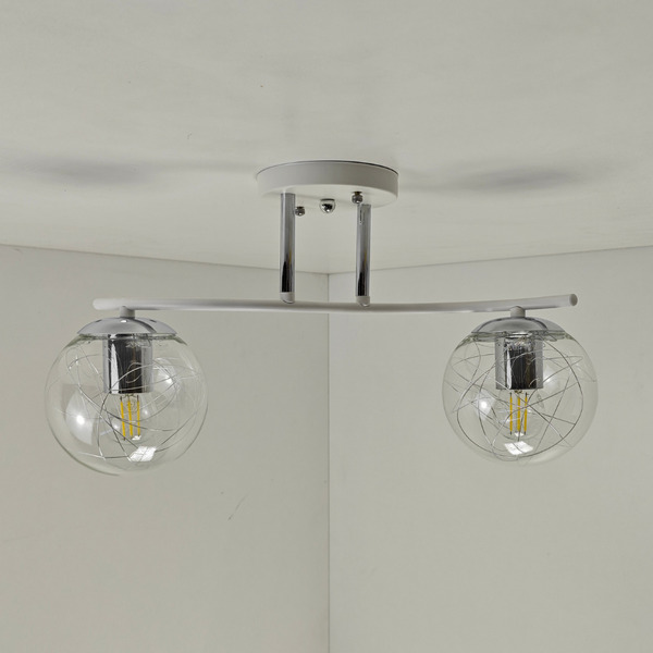 Потолочный светильник Mirastyle SX-N-9056/2 WT+CR