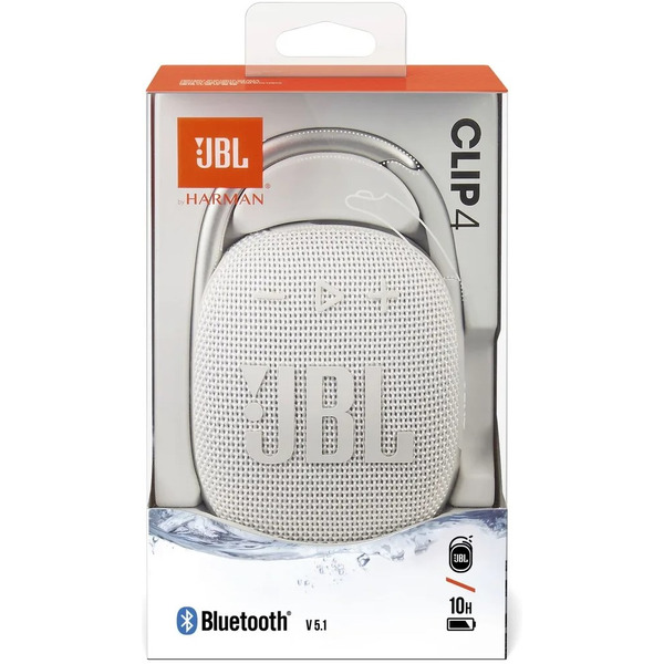 Беспроводная колонка JBL Clip 4 (белый)