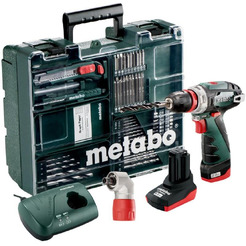 Аккумуляторная дрель-шуруповерт METABO PowerMaxx BS Quick Pro с набором (600157880)