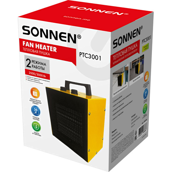 Тепловая пушка электрическая Sonnen PTC3001