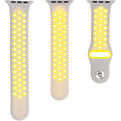 Ремешок Evolution Sport+ AW44-SP01 для Apple Watch 42/44 мм (cold silver/fluorescent yellow)