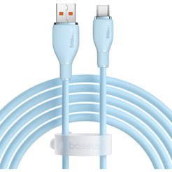 Кабель Baseus Pudding Series Fast Charging Cable 100W USB Type-C - USB Type-C (1.2 м, голубой)