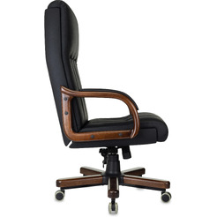 Офисное кресло Бюрократ T-9932Walnut (черный, экокожа)