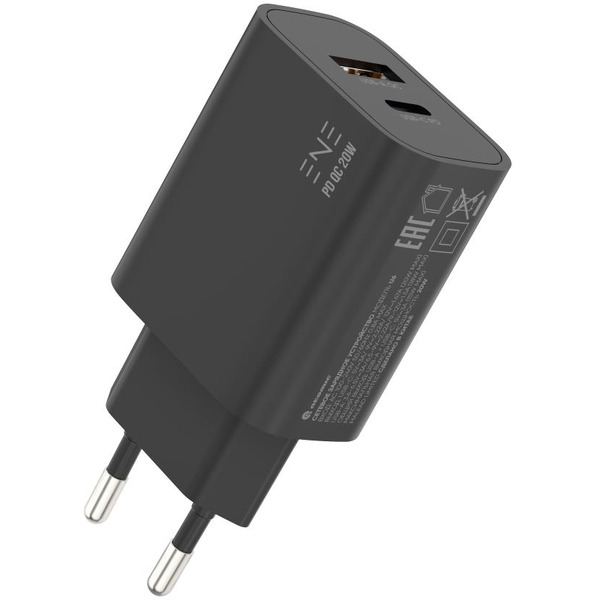 СЗУ ATOMIC ENE YZZY U6 20W 2-порта USB (A+C), цвет черный | 10.209