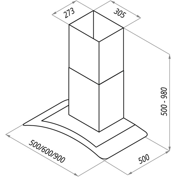 ВЫТЯЖКА MAUNFELD ANCONA PLUS 90 БЕЛЫЙ/ПРОЗРАЧНОЕ стекло