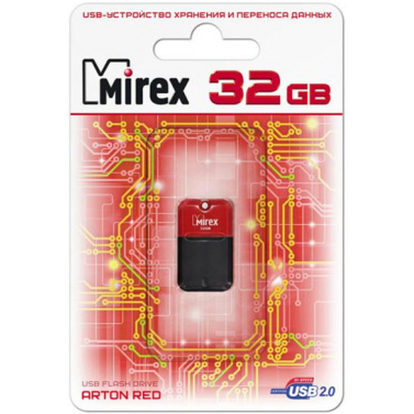 USB Flash MIREX Arton Red 32GB (13600-FMUART32)
