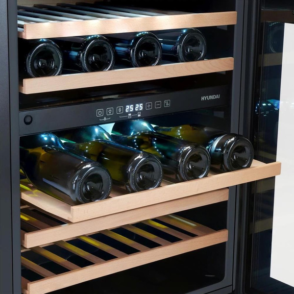 Винный шкаф Hyundai HBWC 0862 DUT (чёрный)
