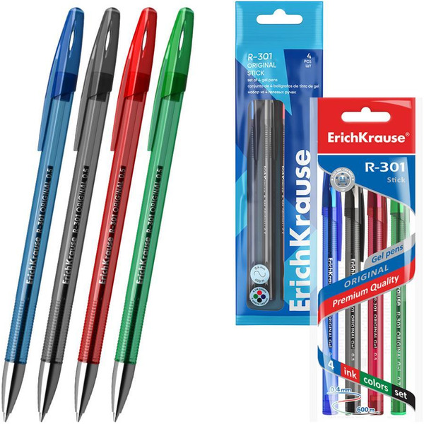 Набор гелевых ручек Erich Krause Gel Stick Original R-301 45157 (4 шт)