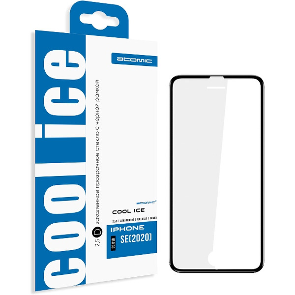 Защитное стекло ATOMIC "COOL ICE" 2.5D для Apple iPhone SE 2020