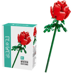 Игрушка конструктор MOYU Красная роза MY87018