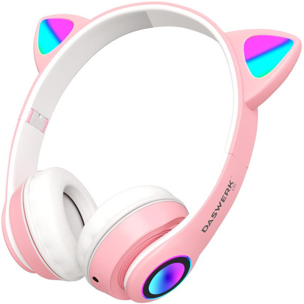 Наушники с ушками Daswerk VZV-23M (розовый)