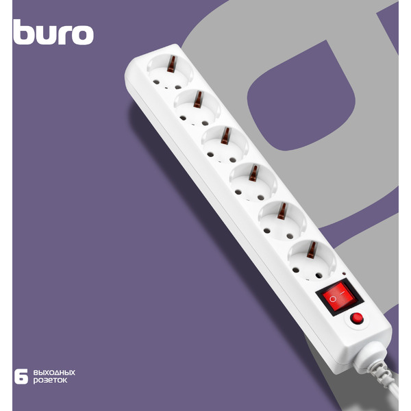 Сетевой фильтр Buro 600SH-16-3-W