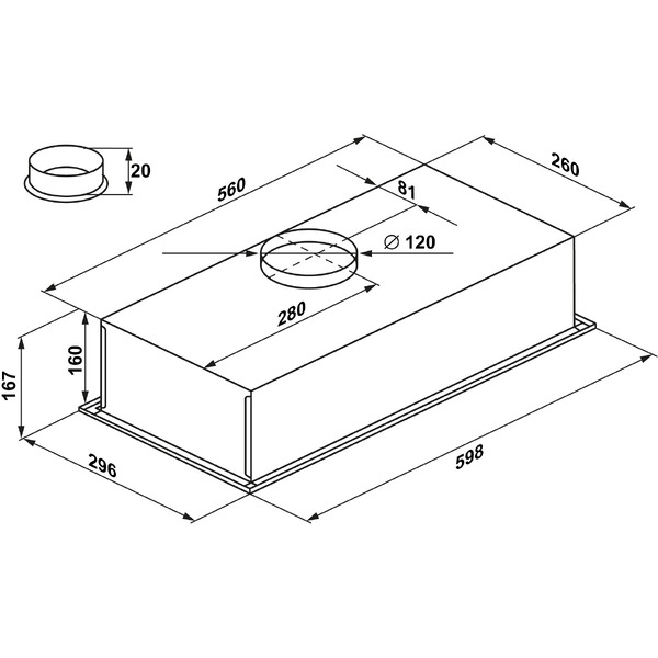 Вытяжка MAUNFELD Crosby Singl 60 (бежевый)