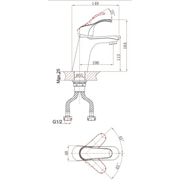 Смеситель для умывальника A-Five A5-0221