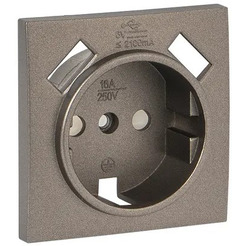 Лицевая панель розетки EKF Валенсия 1-местной 16А графит