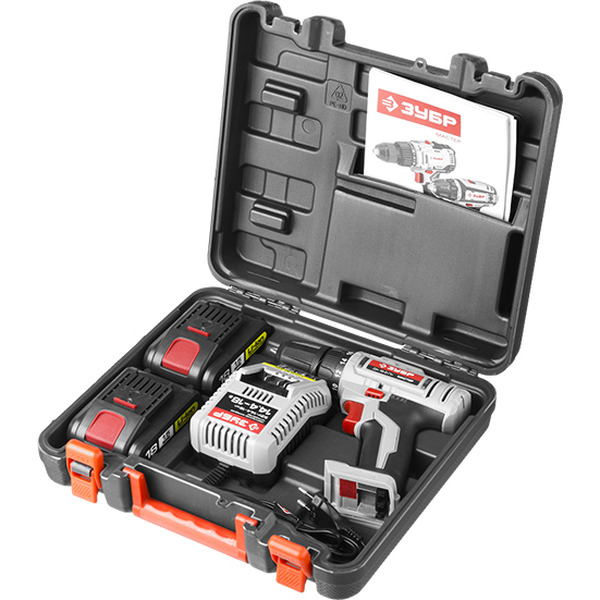 Дрель-шуруповерт ЗУБР МАСТЕР ДА-18-2-Ли КНМ1