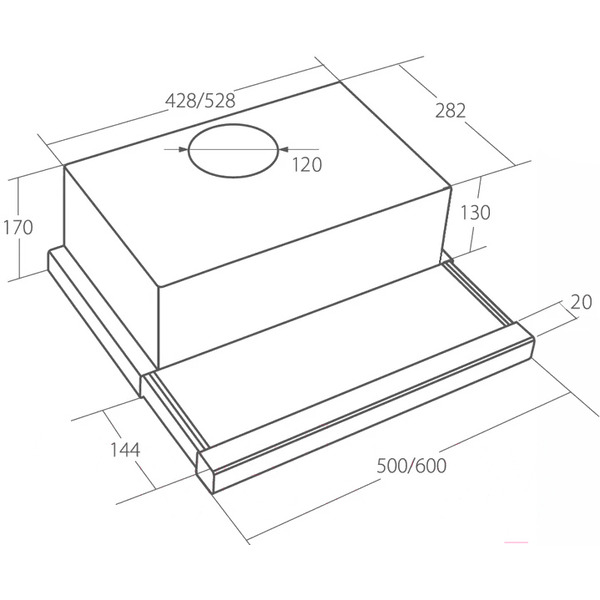 Кухонная вытяжка Akpo Light Eco Glass Twin 60 WK-7 Т-300 (черный)