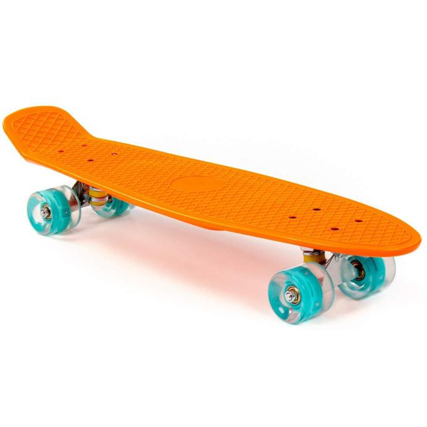 Доска роликовая Полесье 89496 (66 см) оранжевая с бирюзовыми колёсами