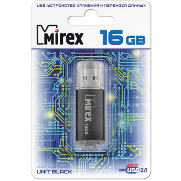 USB Flash MIREX Unit Black 16GB (13600-FMUUND16)