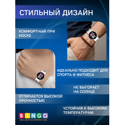 Ремешок для умных часов Bingo Double Holes для Samsung Galaxy Watch3 41mm/4/4 Classic/5/5 Pro (черный/синий)