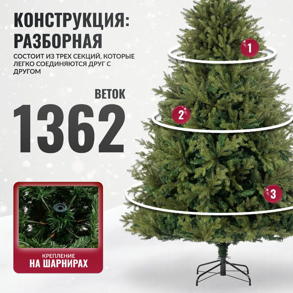Ель искусственная Winter Drop 210 / 25808