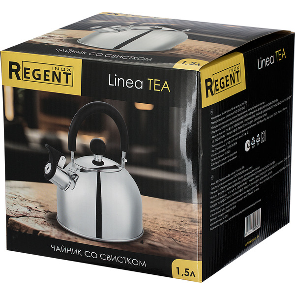 Чайник со свистком REGENT INOX Linea TEA 86-104