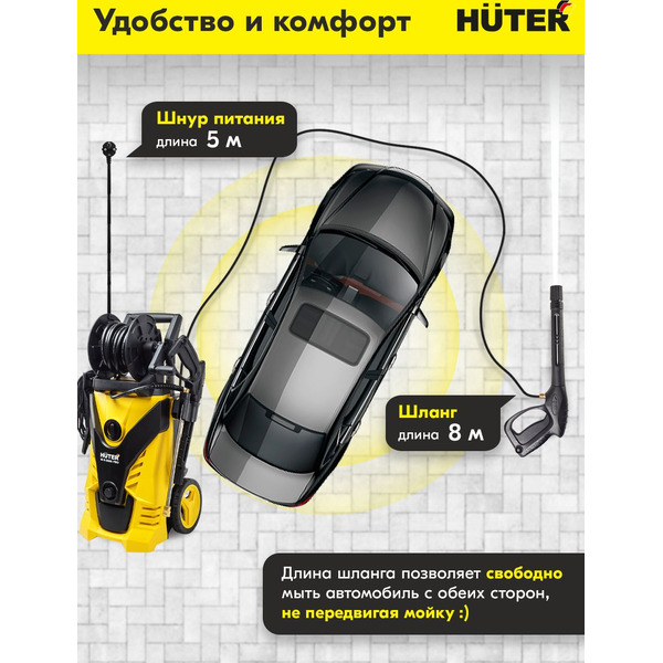 70/8/33 Минимойка Huter W-5-2600 PRO