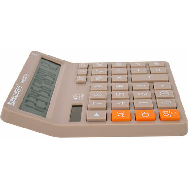 Калькулятор BRAUBERG Digital-12 272970 (бежевый)