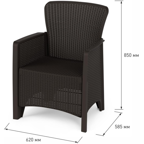 Кресло Альтернатива Ротанг Лайт М8909 (мокко)